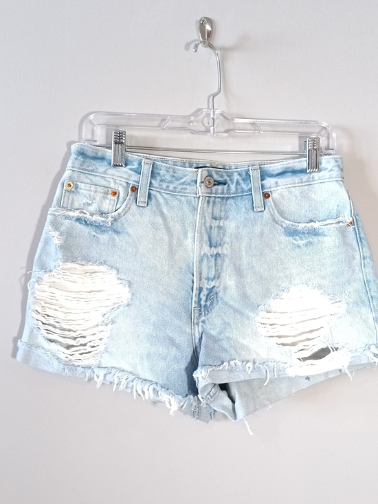 Abercrombie & Fitch Pants - Abercrombie & Fitch Annie Light Blue Distressed Denim Cutoff High Rise Shorts 6